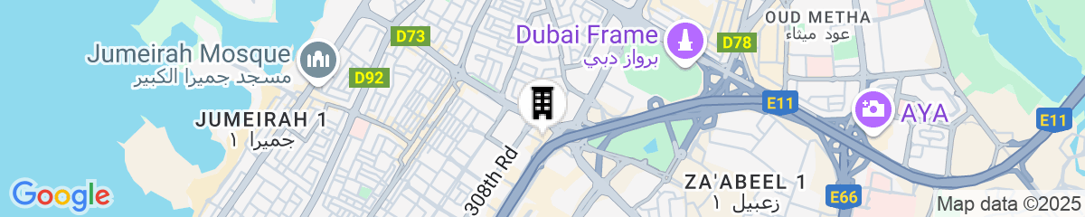 Map for Sheraton Grand Hotel, Dubai