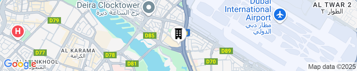 Map for Pullman Dubai Creek City Centre Residences