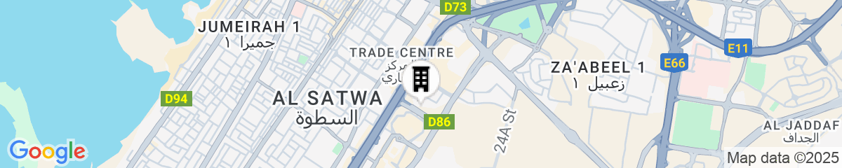 Map for 25hours Hotel Dubai One Central