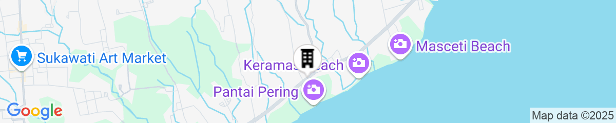 Map for Komaneka at Keramas Beach