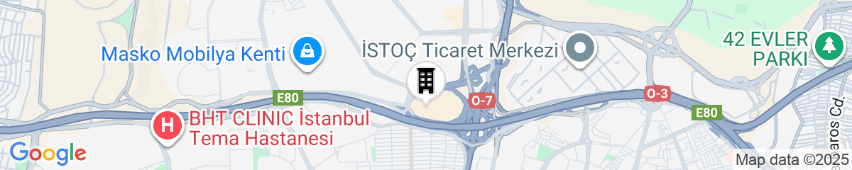 Map for Hilton Mall of Istanbul