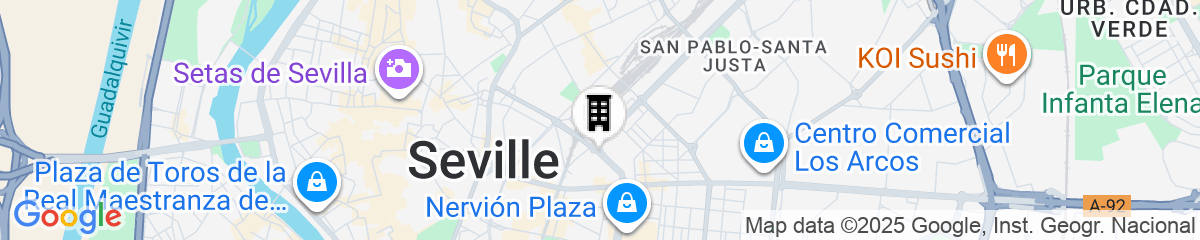 Map for Only YOU Hotel Sevilla